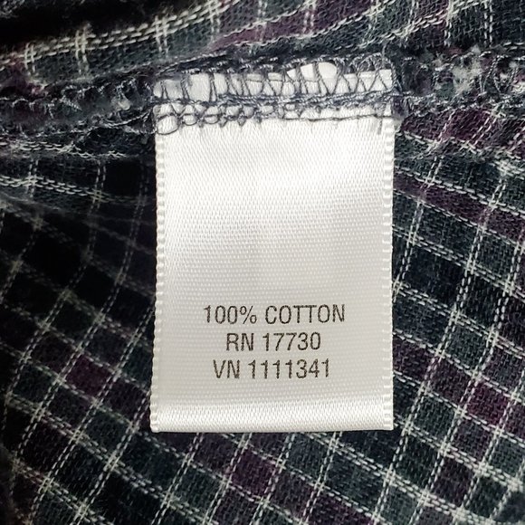 Converse Plaid Pleated Front Long Sleeve Button Down Shirt Women's Small - Picture 10 of 13